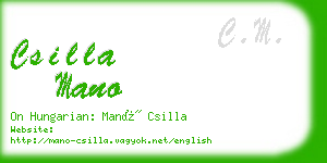 csilla mano business card